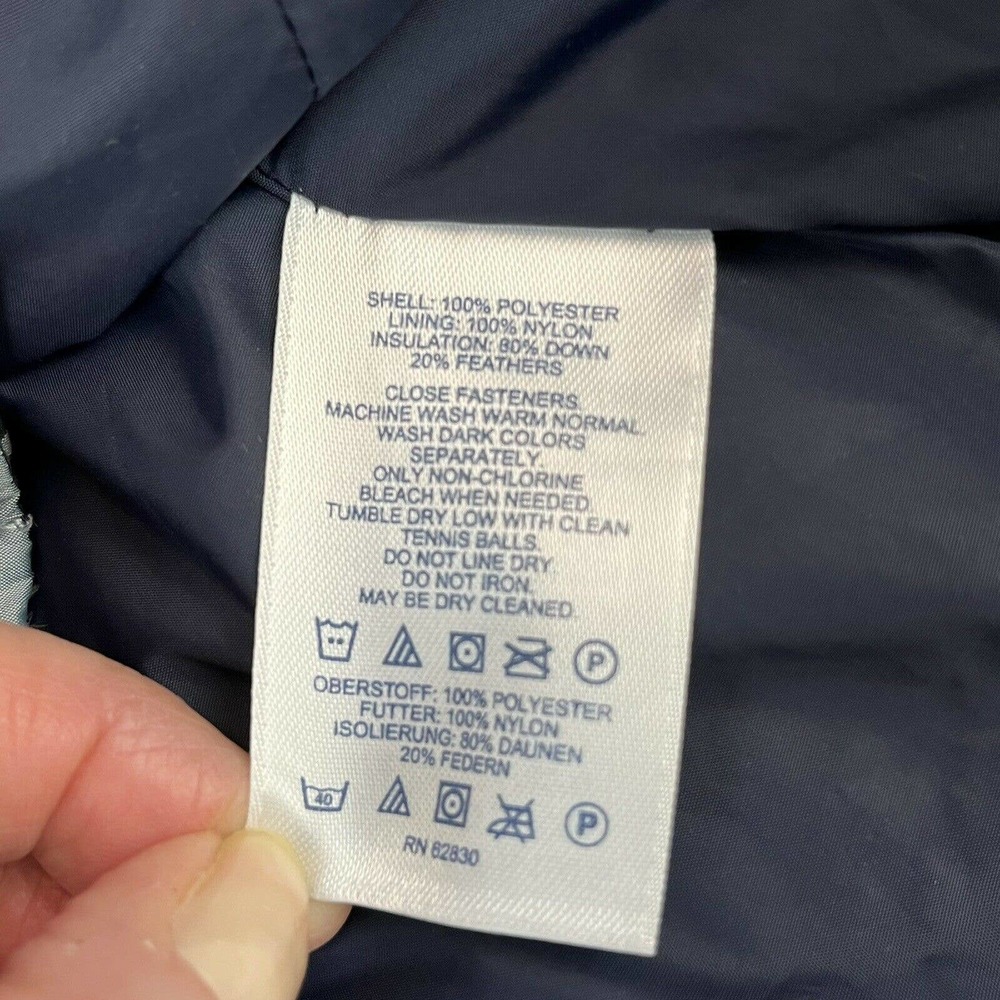 Lands End Puffer Vest Plaid Snap Up Pockets - Picture 6 of 10